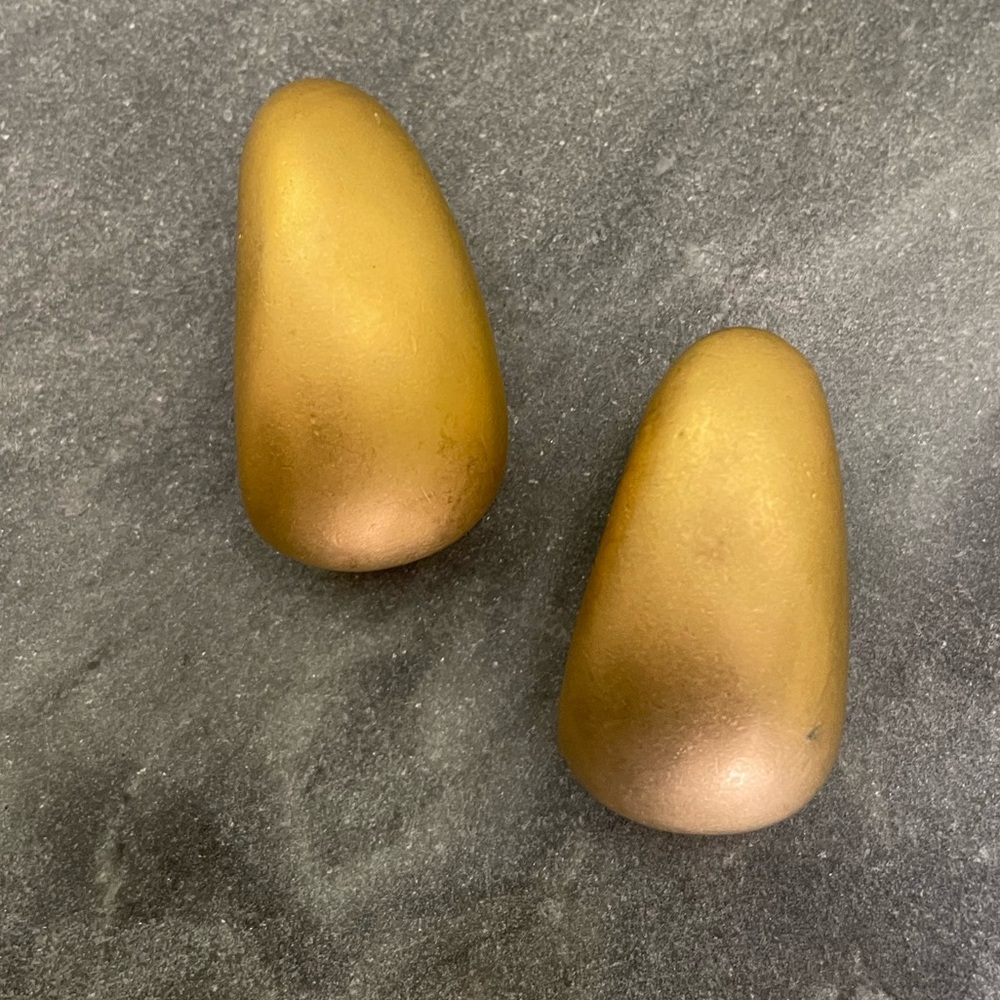 Kenneth Jay Lane Matte Gold Teardrop Earrings
